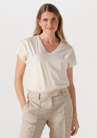 Beaumont Khloe Top Tops & T-shirts Dames - Shirt - Ecru - Maat XS