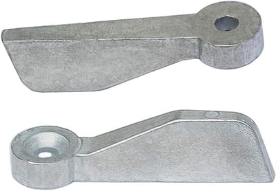 Raamgrendel 50 x 16 mm Geel - Verzinkt Deurpoot en Raamwisser Accessoire