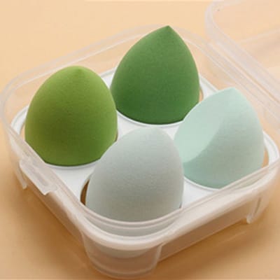 4 Stuks Make-up Sponsjes – Groen – 4*6 cm – Foundation, Poeder, BB Cream