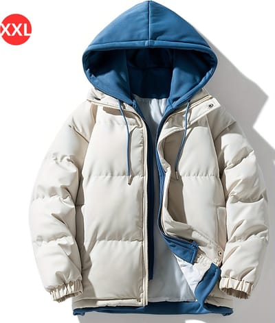 Livano Winterjas - Parka Heren Winterjas - Winter - Volwassen - Gewatteerde Jas Dames - Beige - Maat XXL