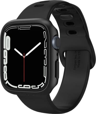 Spigen Thin Fit - Apple Watch 7/8/9 45MM Case - Hard Plastic Bumper - Zwart