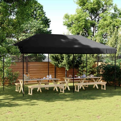 vidaXL - Partytent - inklapbaar - pop-up - 580x292x315 - cm - zwart