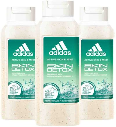 Adidas Shower Gel Active Skin & Mind Skin Detox W - 3 x 250 ml - Voordeelverpakking