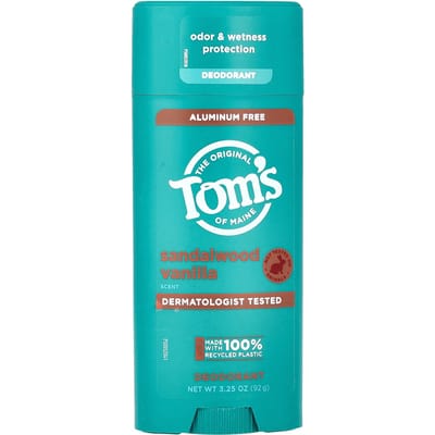 Tom's of Maine, Déodorant sans aluminium, Bois de santal et vanille, 95 ml (92 grammes) blue