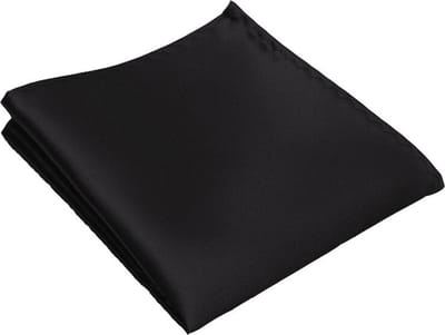 Fako Fashion - Pochette - Pochet - Satijn - 22x22cm - Zwart