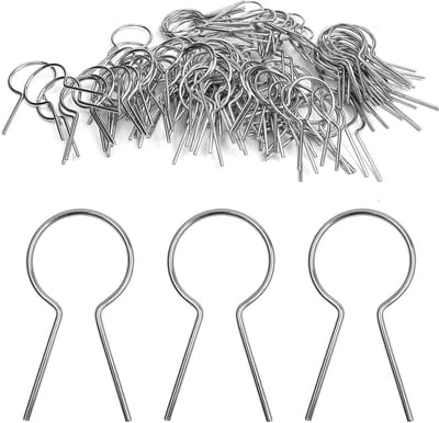 Metalen Draadbanden - Stalen Bevestigers - Hekwerk Bevestigen - Gegalvaniseerd Staal - 100 Stuks - Zilverkleurig