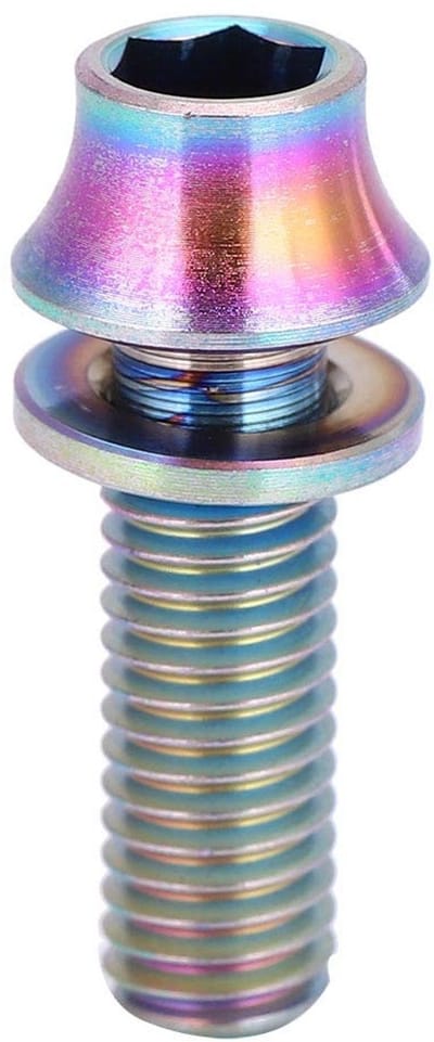 Dailygoods- Waterfleskooi Premium Titanium Legering - Fiets Onderdelen - Schroef M5x12/M5x16 - Anticorrosief - Lichtgewicht - Nauwkeurige Aansluiting - Fietsonderdelen