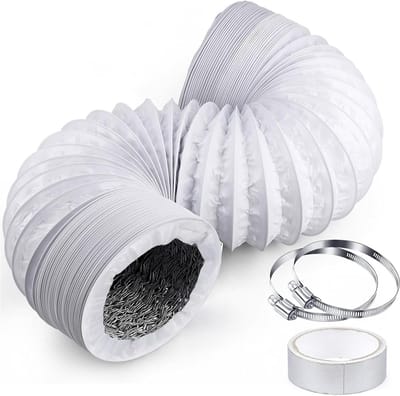 Afvoerslang - Kanaalslang - Ventilatie - Vlamvertragend - Ø150mm 3 Meter - Wit