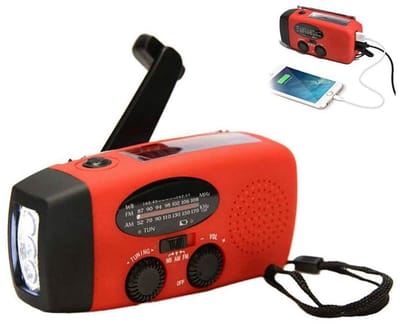 Noodradio - Noodradio Solar Opwindbaar - Draagbaar Radio - 1 Stuk - Voor Camping En Noodgevallen