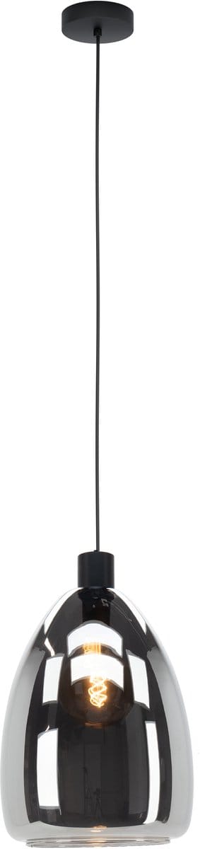 EGLO Chelvey Hanglamp - E27 - Ø 30 cm - Glas, metaal - Zwart