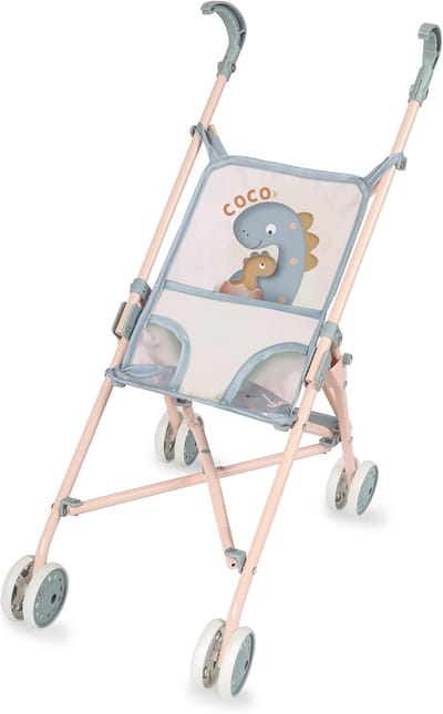 Inklapbare Poppenwagen met Veiligheidsriem en Ergonomische Handgrepen