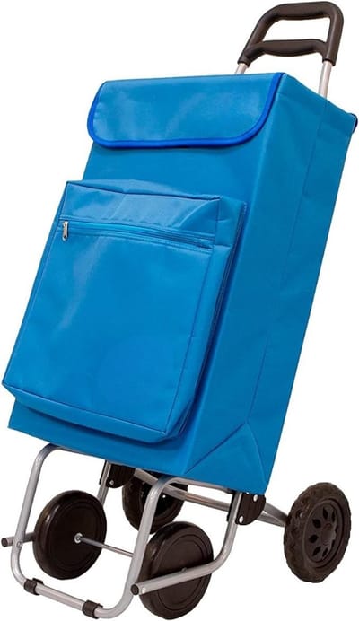 Thuys – Boodschappentrolley Met Koelvak – Boodschappenwagen – 106cm x 40cm x 22cm – Blauw
