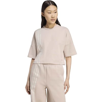 Adidas Originals Off Placed 3 Stripes T-shirt Wonder Taupe Taglia: XXS | Maglie Sportivi Outlet | Donna | Nero