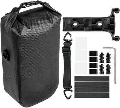 Fietstas Voorvork - Waterdichte Opbergzak - Fietsavontuur Opslag - Quick Release Systeem - 55 Liter Capaciteit - Zwart