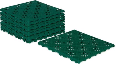 Tuintegels Set - Grindplaten Bodem - Droge Tuinpaden - Stabiele Ondergrond Maken - 10 Stuks 29.5cm - Groen