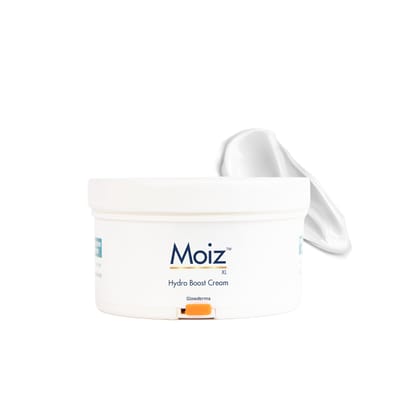Moiz XL Hydro Boost Gezichts- en Lichaamscrème | Voor Droge tot Zeer Droge Huid | Samengesteld met 13 Vochtinbrengers | Parabeenvrij & Dierproefvrij - 500 gram white