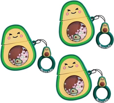Oortelefoon Hoesjes - Draadloze Oordopjes Bescherming - Dagelijks Gebruik - Fruitvorm Met Drijfzand - 9 x 7 cm - Zoals Afgebeeld