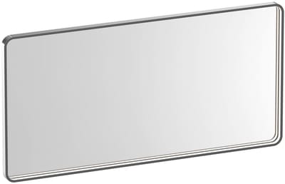 Brauer Sapphire Spiegel - Rechthoekig met Afgeronde Hoeken - 120 cm - met RVS-Kleurig Frame - met Directe LED-Verlichting - Dimbaar en met Kleurfunctie - met Afstandsbediening