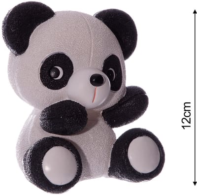 Panda Spaarpot 12 cm – Polyresine – Met Rubberen Dop – Kinder Spaarpot – Zwart Wit Decoratie