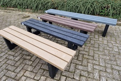 Rockwood® Zitbank Lifelong - Zwaar Kunststof (65kg) - Mineral Grey 1.80m