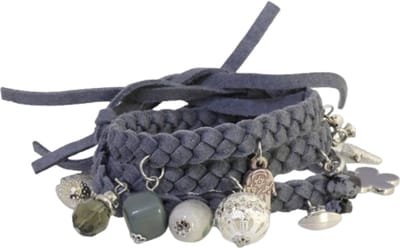 Behave - Wikkelarmband met kralen en hangers - Boho look