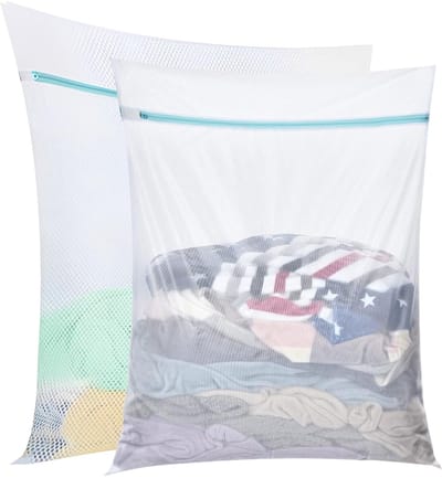 Wasnetten voor Wasmachine, 60x80 cm Grote Waszakken, Laundry Bag, Wasnetten Groot met Ritssluiting, voor Fijne Was, Ondergoed, Sokken, Gordijnen, Fleecedekens, Beddengoed