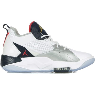 Jordan Zoom 92 Hoge herenschoen wit/obsidiaan/echt rood/metallic zilver