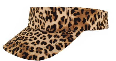 KIMU® Zonneklep Panterprint - Pet Luipaardprint - Open Visor Zonnehoed Panter Luipaard Bruin Fout Klep Pride Toppers Hoed Festival