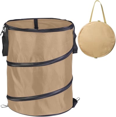 Tuinafvalzak - Tuinzak -Wasmand - Tuinafvalzak - Grote - opvouwbare pop-upzak van Oxford-stof met handvatten en clips - Herbruikbare en duurzame tuinafvalbak voor het verzamelen van bladeren en tuinafval - ideaal voor gazononderhoud
