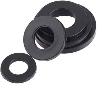 Dailygoods- Sluitringen Nylon - Platte Sluitringen - M6 x 16 x 2,0 mm - 40 Stuks - Duurzaam - Bestendig tegen Chemicaliën - Onderlegringen