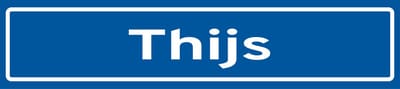 Fotofabriek Straatnaambord Thijs | Straatnaambord met naam | Cadeau Thijs