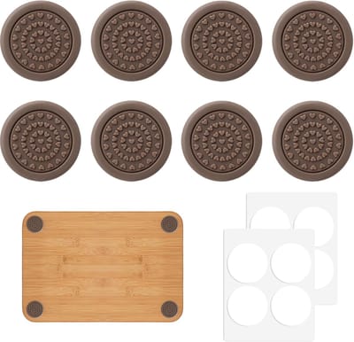 Zelfklevende rubberen voetjes - 8 stuks antislipmatjes - geschikt voor snijplanken - zelfklevende siliconen voetjes - waterdicht - schokabsorberend en geluidsisolerend