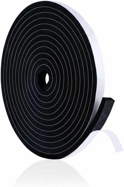 Famanu – Isolatieafdichting voor raamdeuren, 5 mm (B) x 15 mm (D) x 5 m (L), voor geluids- en warmte-isolatie van ramen en deuren