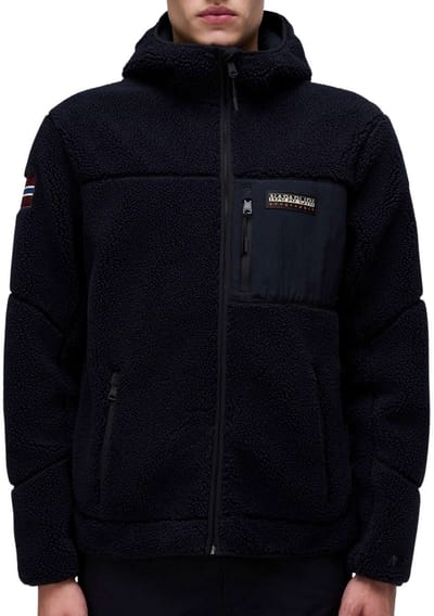 Napapijri Yupik Full-Zip Hooded Fleecejas Heren - Maat XXL