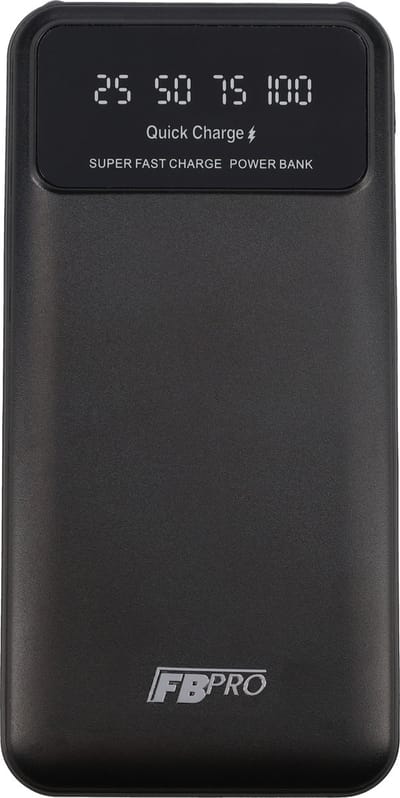 Powerbank 10000mAh - Snellader - Snel opladen - Met digitale display - Oplaadbescherming - 2x USB en 1x USB-C oplaadport - Gemakkelijk draagbaar - Zwart
