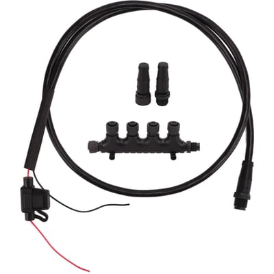 pour Câble Dorsal Mâle NMEA 2000 Étanche IP67 5 Broches Câble de Dérivation Marin pour Réseaux Lowrance black
