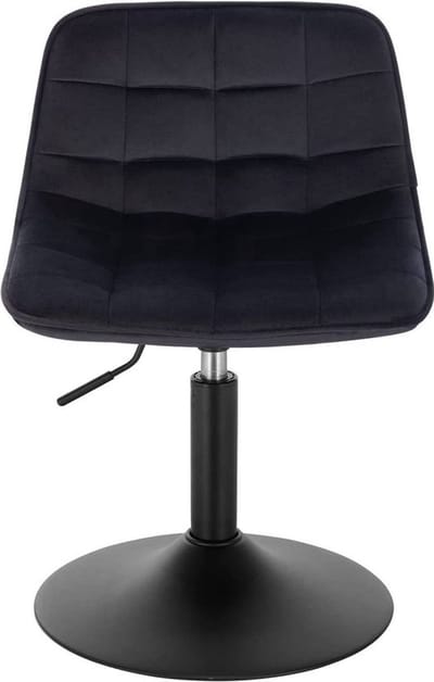 Barkrukken Set Zwart - Verstelbaar, Velvet en Industrial stijl - Voor Eetkamer, Keuken en Woonkamer