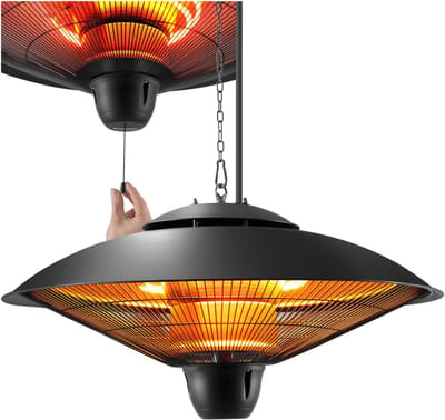 Ophangbare Infrarood Verwarmer voor Binnen en Buiten - Krachtige Terrasverwarming met 2 Warmtestanden