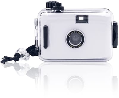 carmdering - Waterdichte camera - Digitale camera - Filmcamera - IP68 tot 3m, mechanisch, 35mm - Geen batterij, focus 1m tot ∞ - Zonder flitser, ideaal voor buiten - Perfect voor strand, reis - Wit