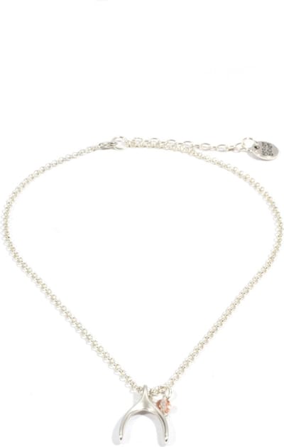 Heaven eleven - dames ketting zilverkleurige plating geluksbotje - 40cm