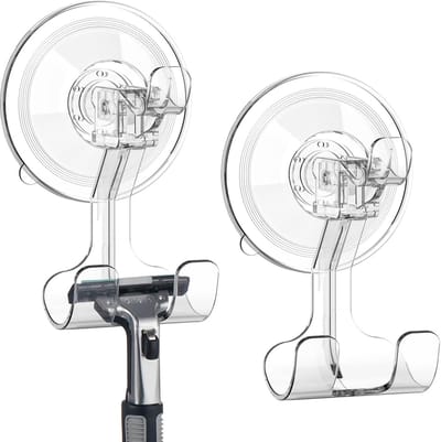 2 stuks Grote Zuignap Haak - Extra Sterk & Herbruikbaar voor Badkamer & Keuken - Geen Schade aan Tegels/Muren - Voor Handdoeken, Scheermes, Spons & Sleutels (Max 3kg)