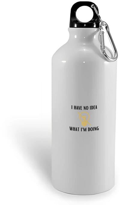 Hacebo® - I have no idea what I am doing waterfles - Quotes - geen idee wat ik doe - grappige tekst - quotes - verjaardagscadeau - verjaardag - cadeau - kado - geschenk - gift - water fles - 400ML