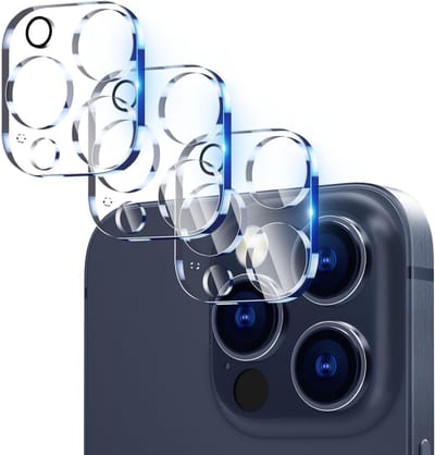 Set van 3 Camera Lens Beschermers voor iPhone 15 Pro en 15 Pro Max - Ultra HD, Krasbestendig en Transparant Tempered Glass Case