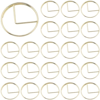Paperclips ronde paperclips goud metaal ijzeren cirkel vormen documenten bladwijzers fotonotities dagboek decoratie kleine klemmen voor student leraar thuiskantoor