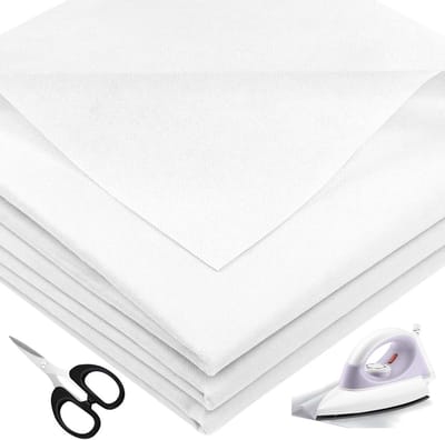 Strijkbare Versteviging - Vlieseline Strijkbaar - Kleding Maken - Met Lijm - 300x100cm - Wit
