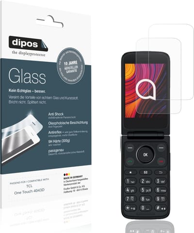 dipos – 2x Matte Pantserfolie geschikt voor TCL One Touch 4043D | 9H Screenprotector