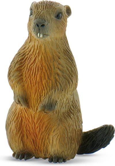 Bullyland 64455 – Speelfiguur en verzamelfiguur Marmot – levensecht en detailrijk vormgegeven – ideaal als taartfiguur en klein cadeautje voor kinderen vanaf 3 jaar.