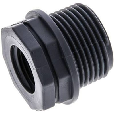 Verloopring G1/2'' Binnendraad X G1'' Buitendraad Polypropyleen (PP) 10bar FDA 36mm Hex [2 Stuks]