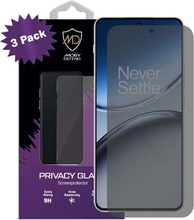 3-Pack MobyDefend Screenprotectors - Geschikt voor OnePlus Nord 4 - HD Privacy Glass Screensavers