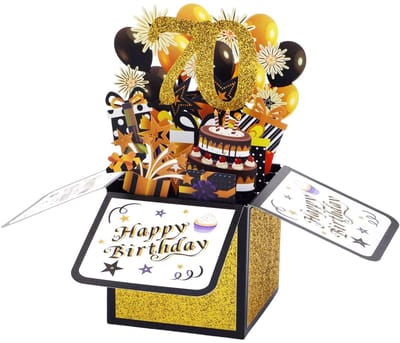 Dailygoods- Pop-upkaart Gelukkige Verjaardag - 3D Verjaardagskaart - Verjaardagswenskaart - Envelop - Creatieve Cadeaudoos - Multi-color Papier 23x23x17,6cm